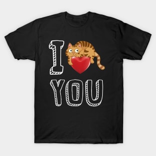 I Love You Cat Valentine T-Shirt